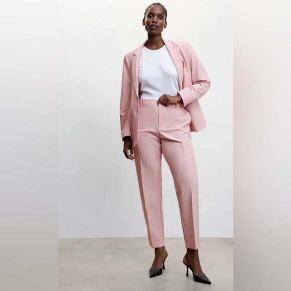 Mango - Women's Straight Suit Trousers - Pale Pink. Size: 6 (US). NWT - Picture 10 of 16